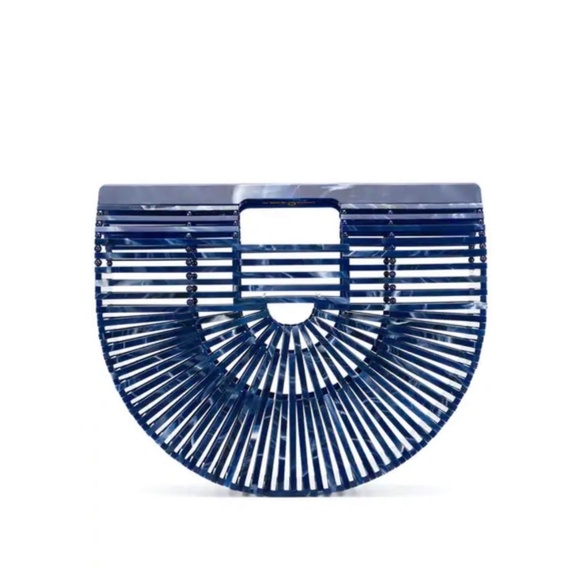 Cult Gaia Lapis Lazuli Mini Acrylic Ark Bag New In Box - Picture 4 of 14